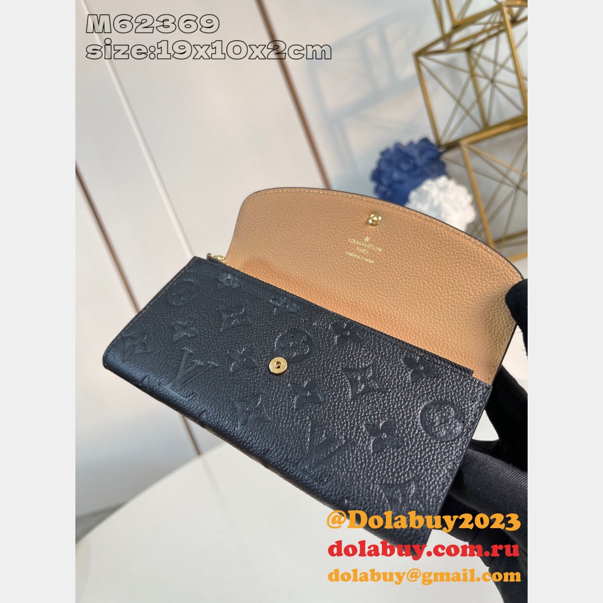 Luxury M62369 Black AAA+ Emilie Wallet Louis Vuitton Bags