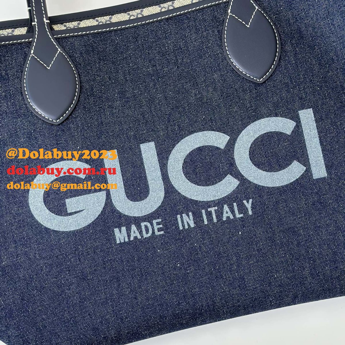 G*u*i totissima shoulder tote gg denim 820481 uk bag