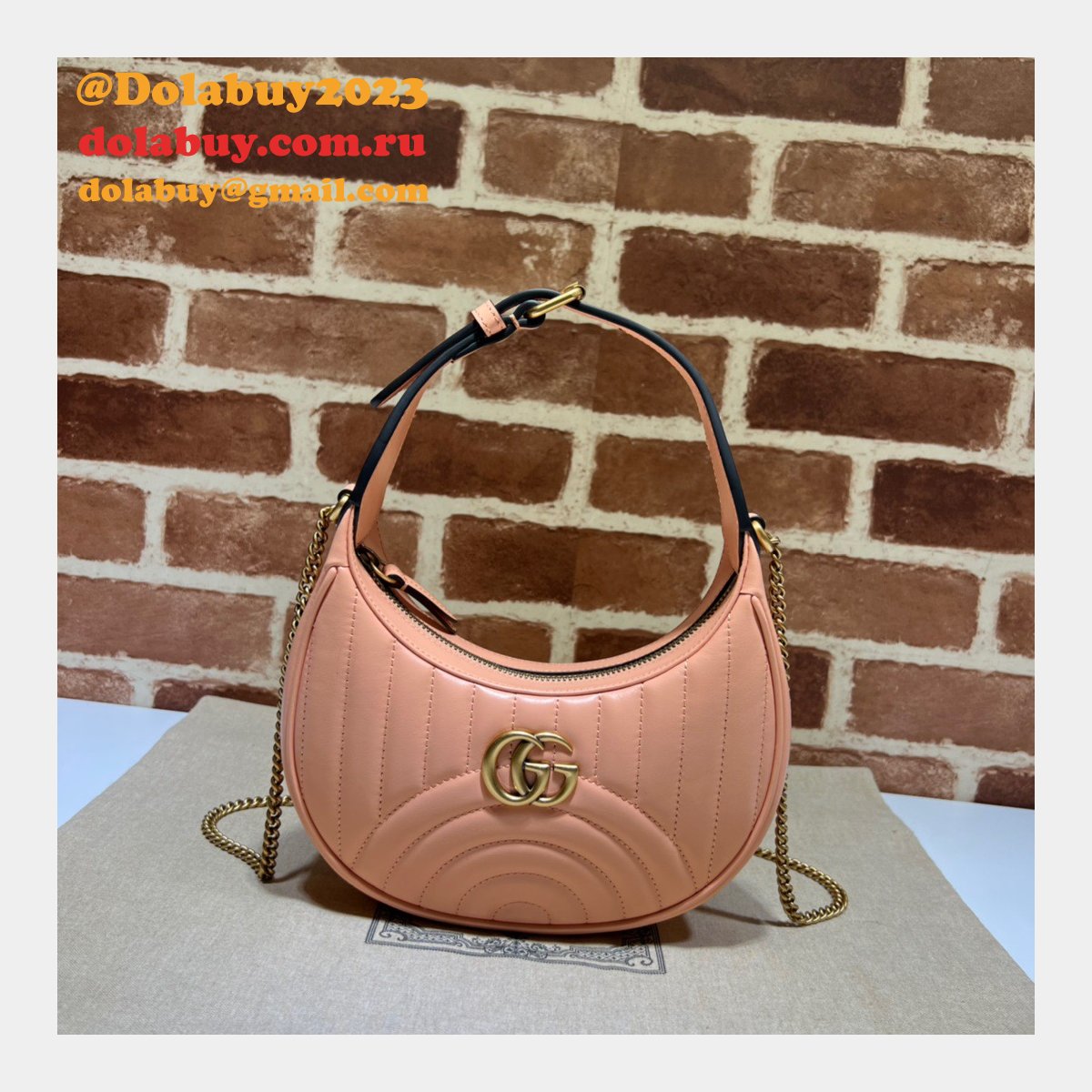 G*u*i aaa+ gg marmont half-moon-shaped 699514 fashion bag