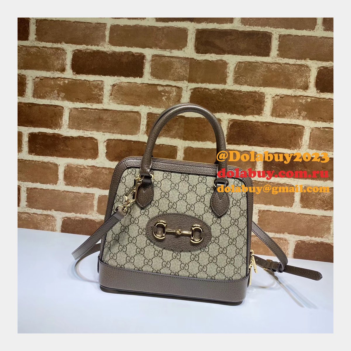 designer G*u*i replica 1955 horsebit small top handle 621220 bag