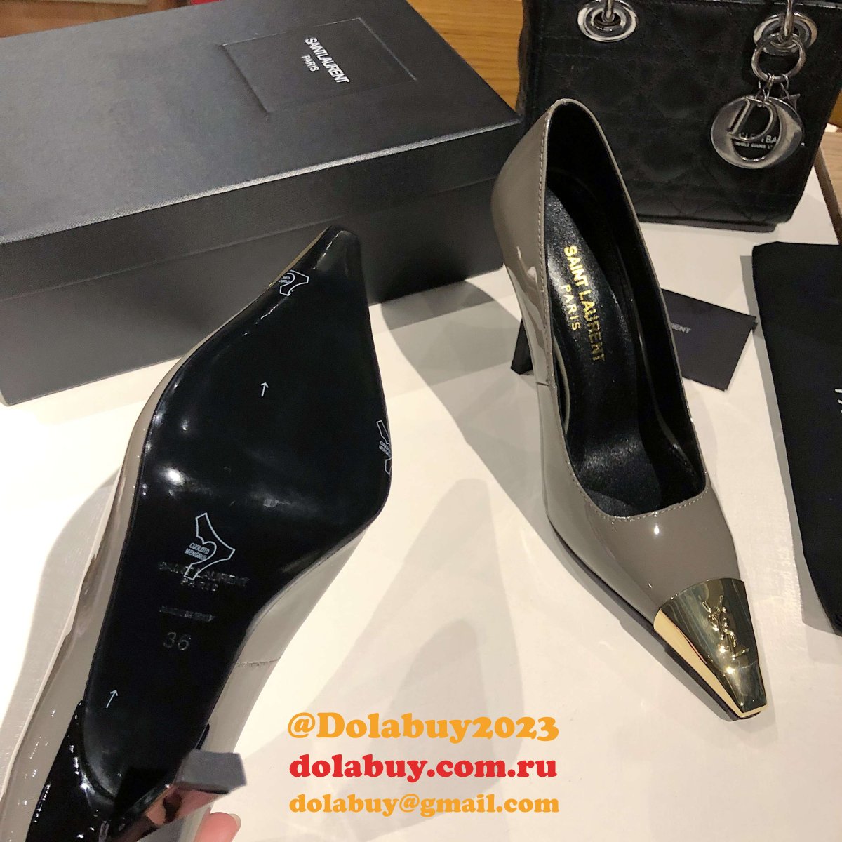 Top Quality SAINT LAURENT KNOCKOFF Pumps In Patent Leather