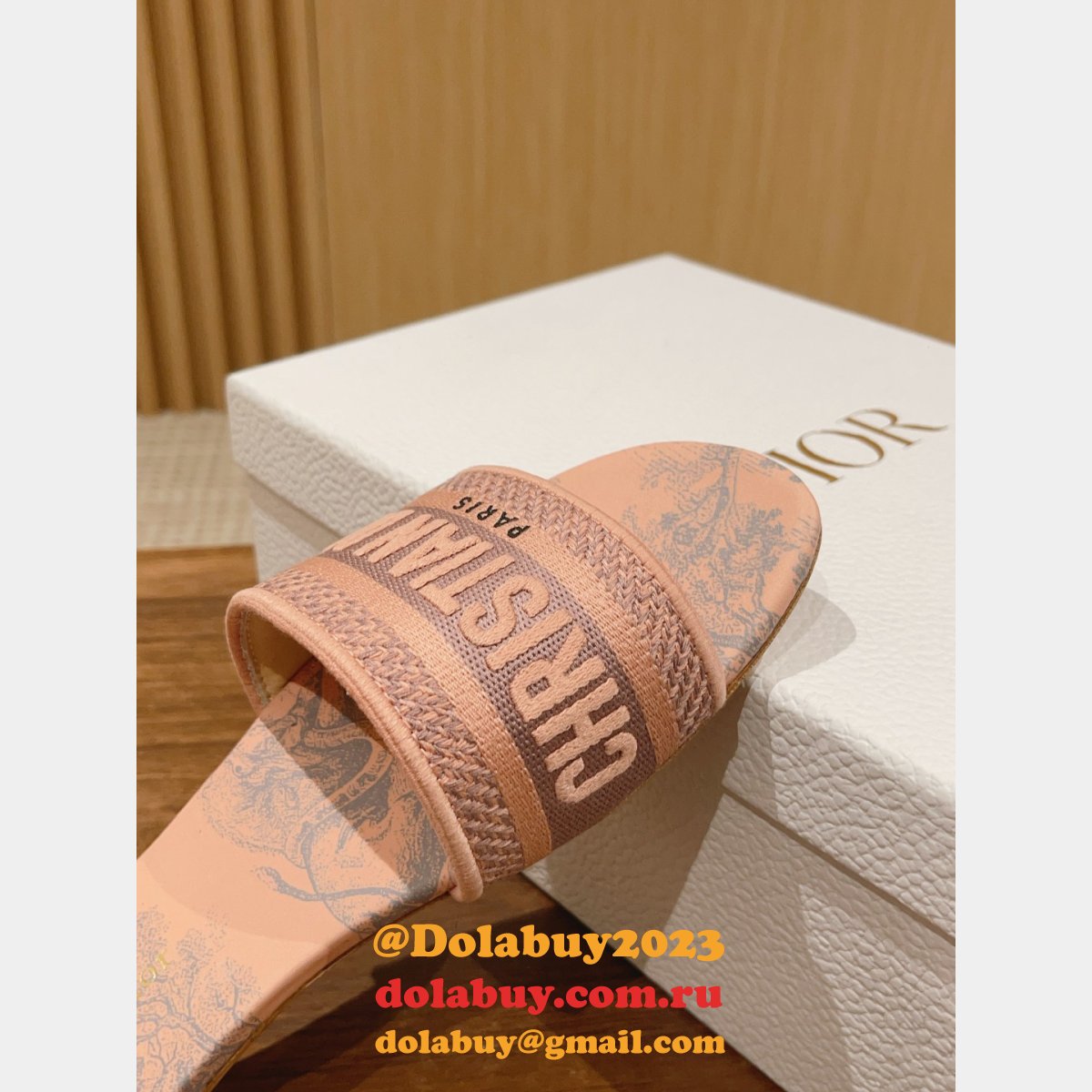 Knockoff AAA+ DIOR DWAY SLIDE DUPLICATE