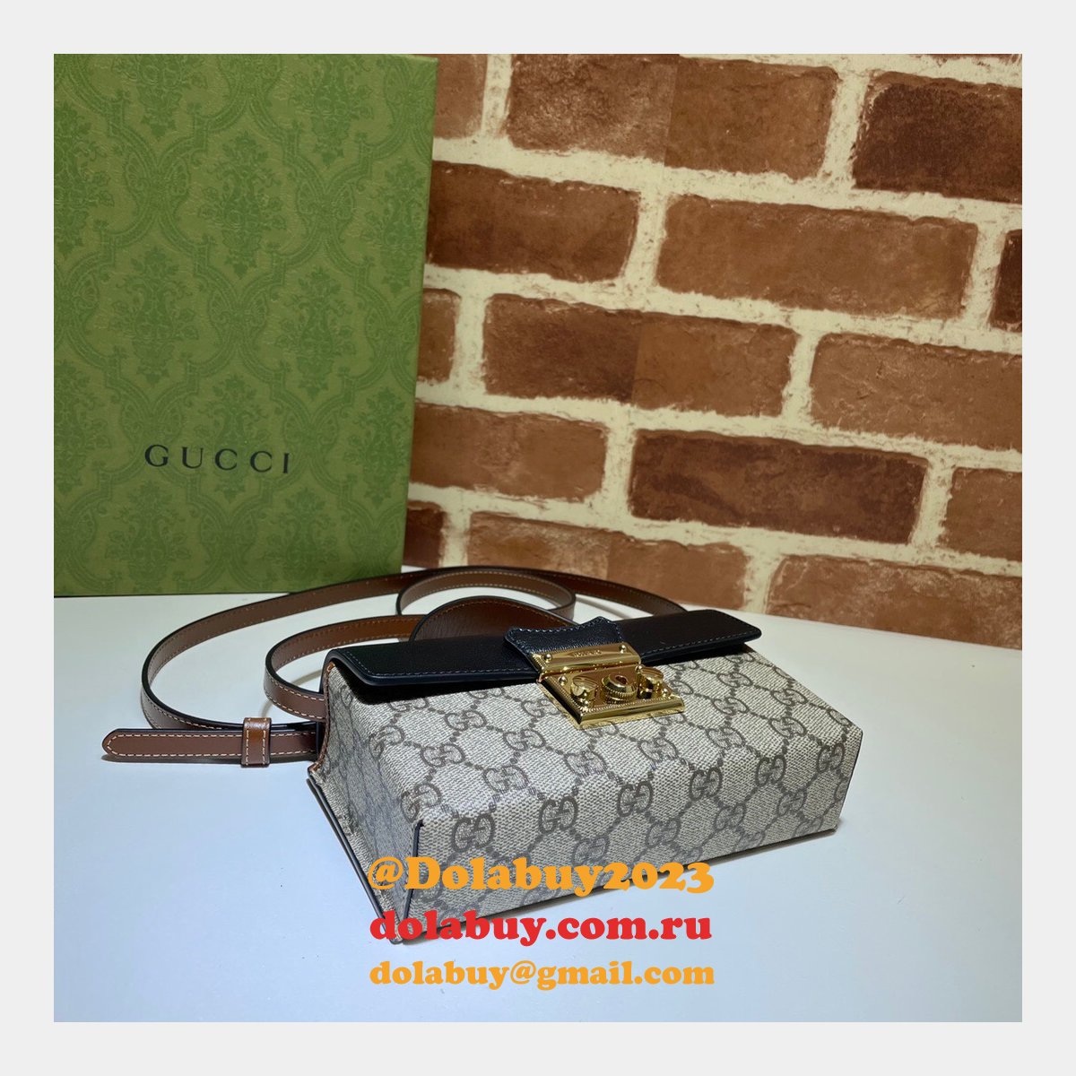 G*u*i replica 7 star 652683 padlock mini bag gg supreme cheap