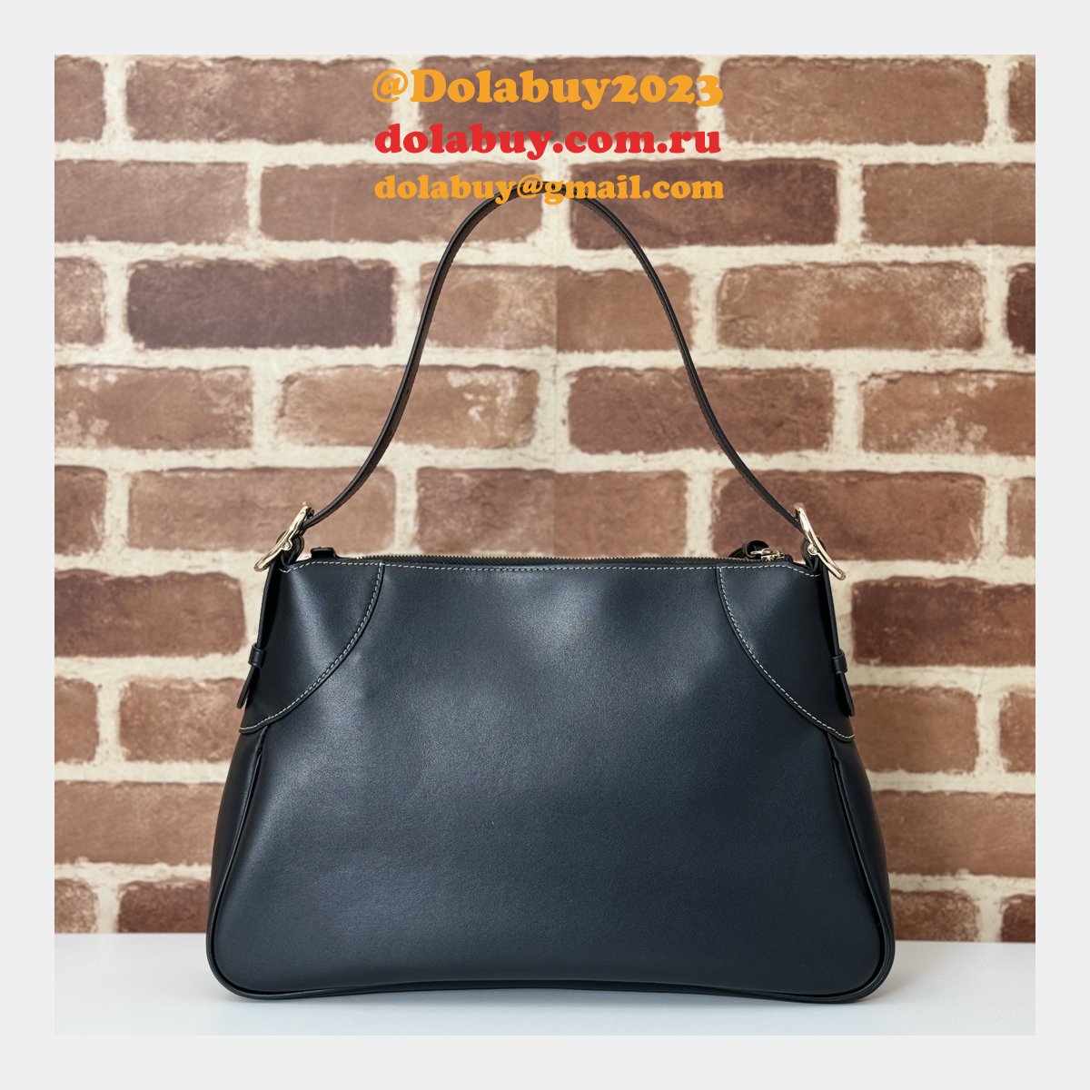 G*u*i duplicate gg emblem 815217 shoulder black best bag