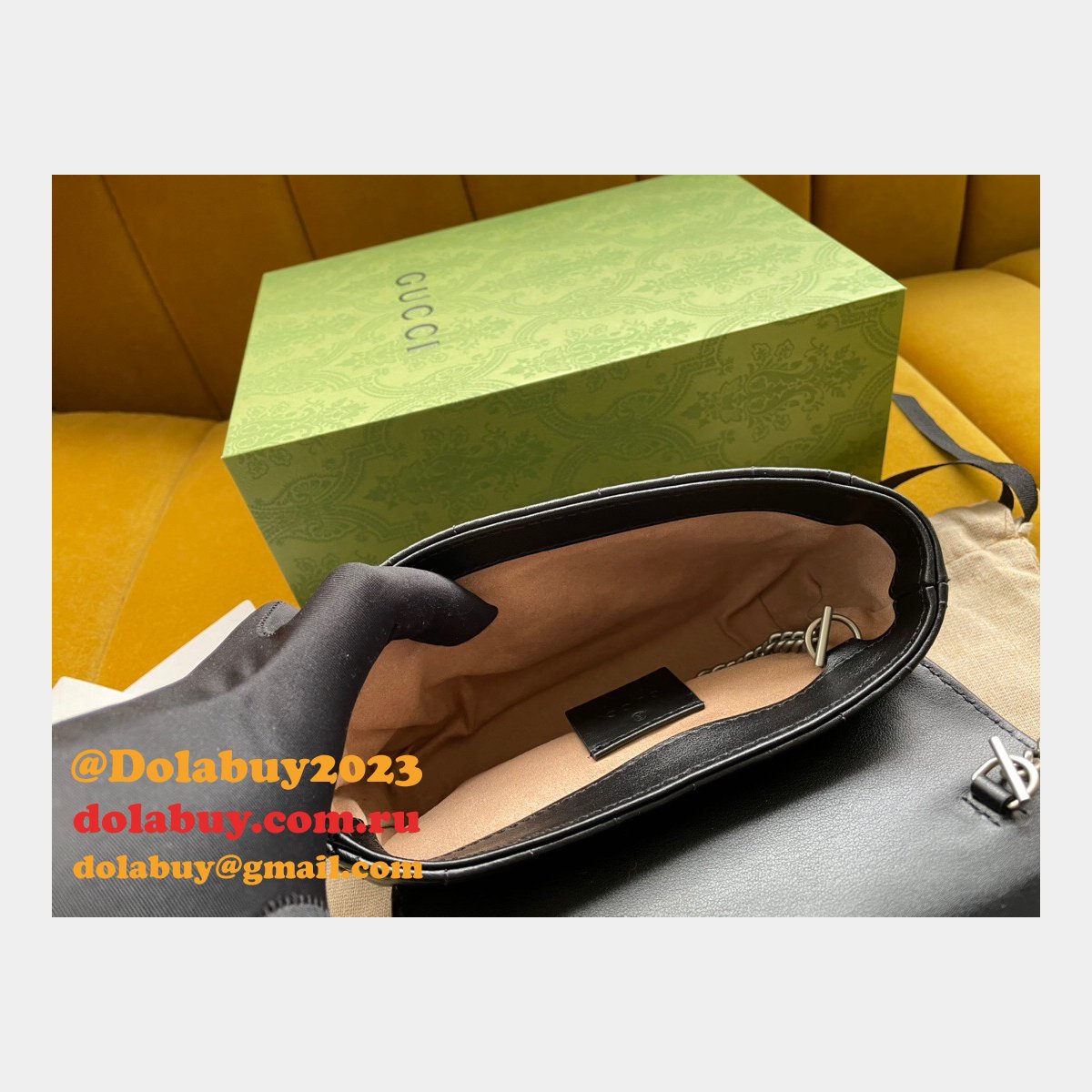 top quality G*u*i gg 476433 marmont matelassé leather super mini bag