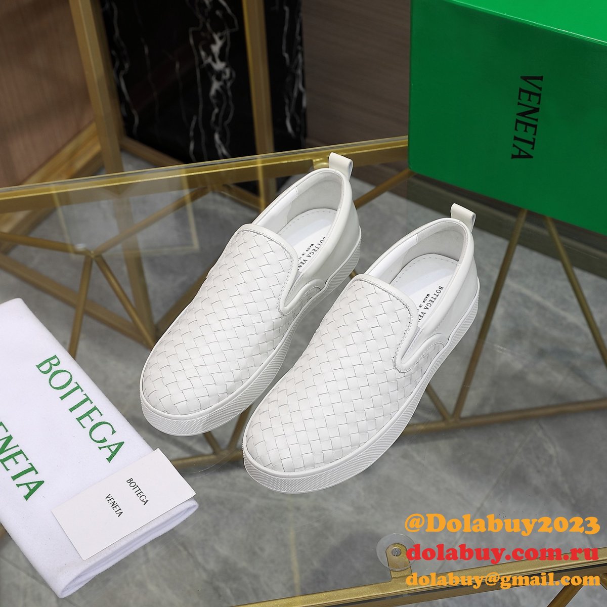 Bottega Veneta Knockoff Flats Intrecciato Nappa Slip On Sneakers Shoes