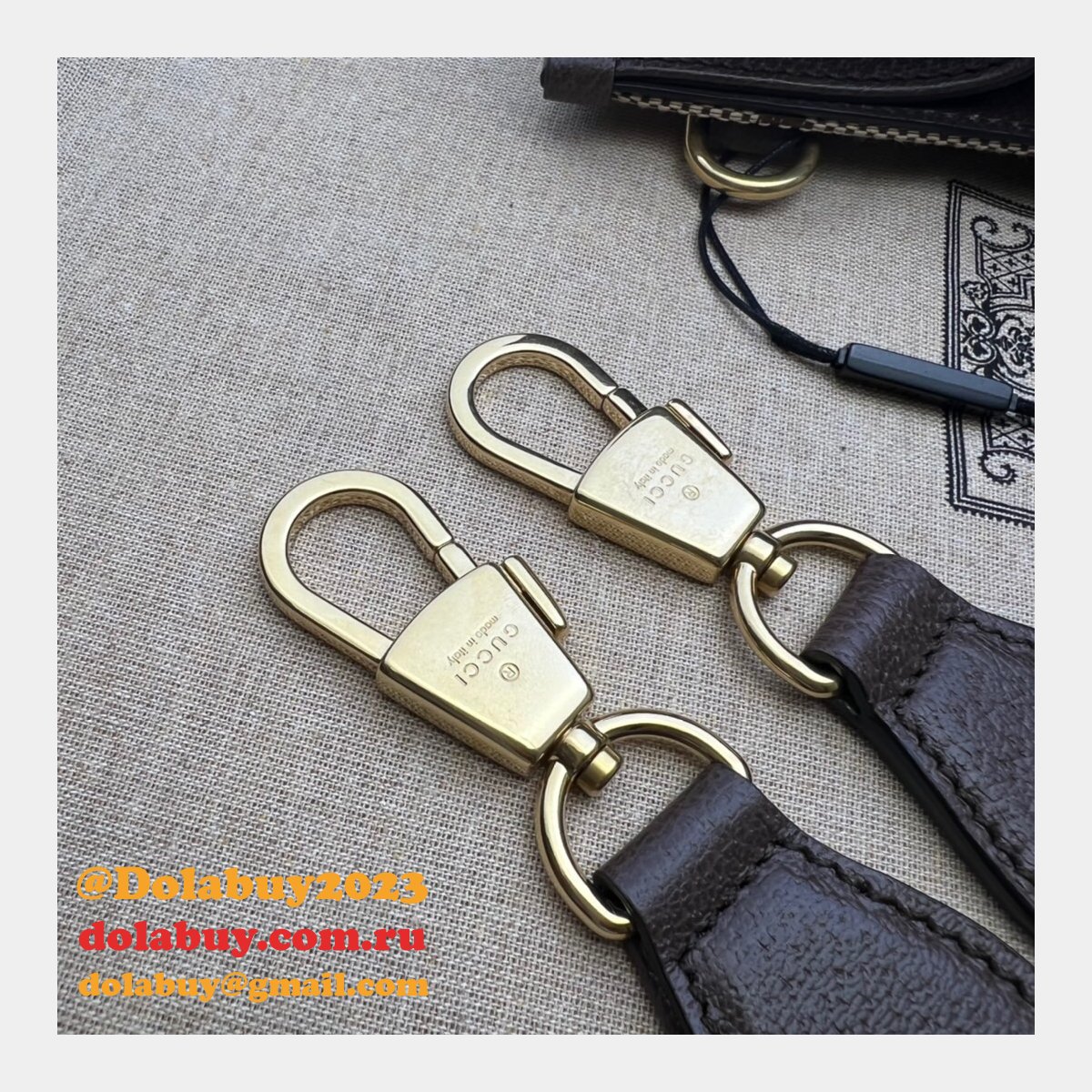 tote G*u*i replica bag with jumbo gg 678839 camel and ebony gg canvas