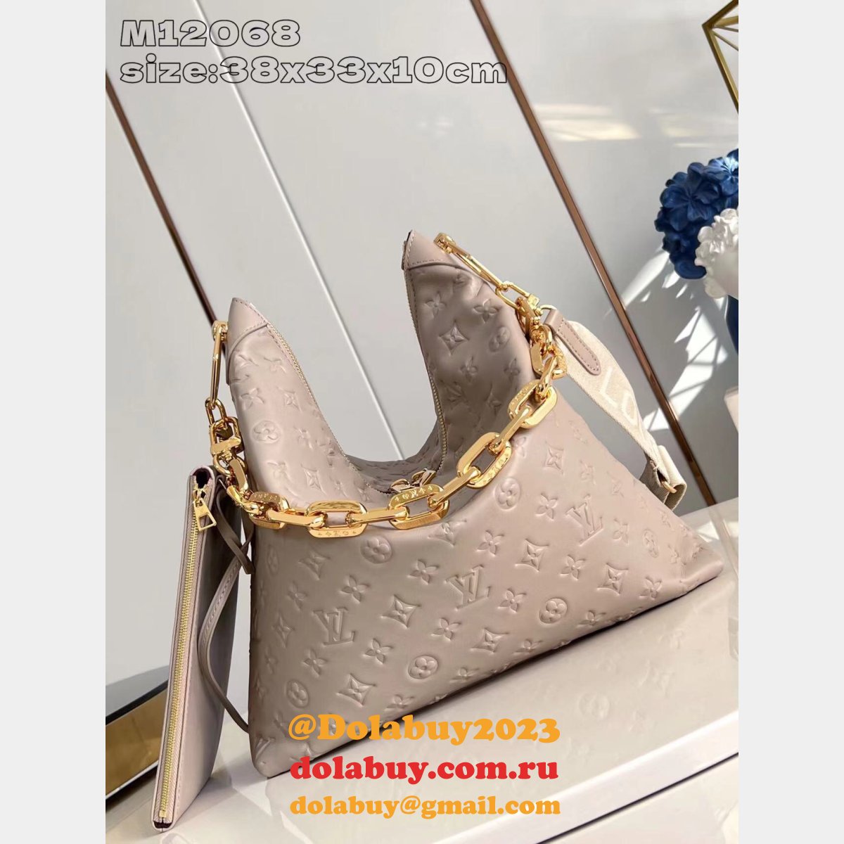 Duplicate Louis Vuitton Designer Coussin Hobo MM M12068 Bag