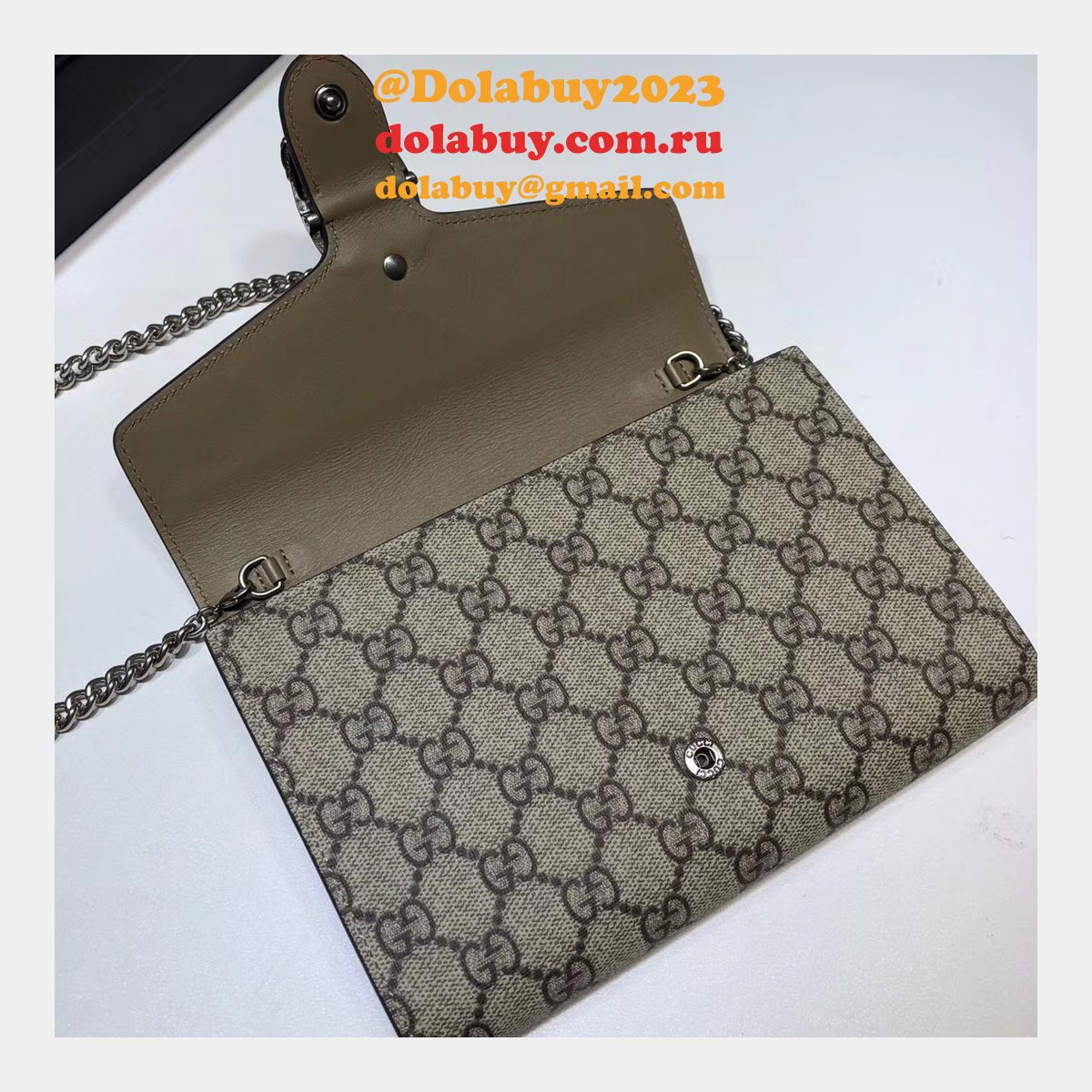 Best Luxury Dionysus GG Supreme chain wallet 401231