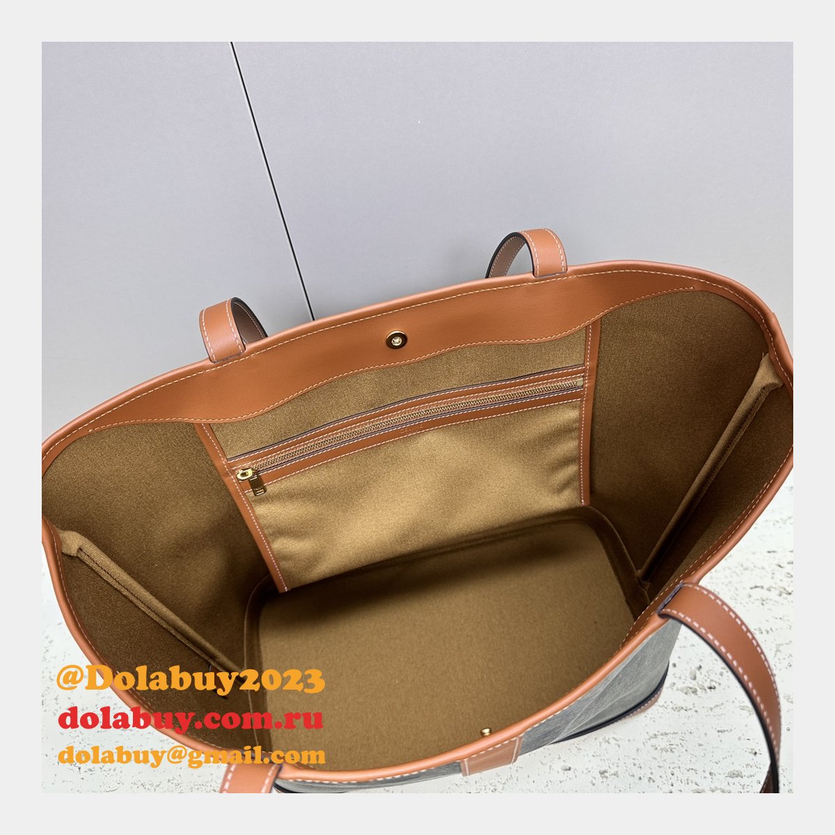 Designer 115072 Cabas Triomphe Canvas Tan Replica Bag