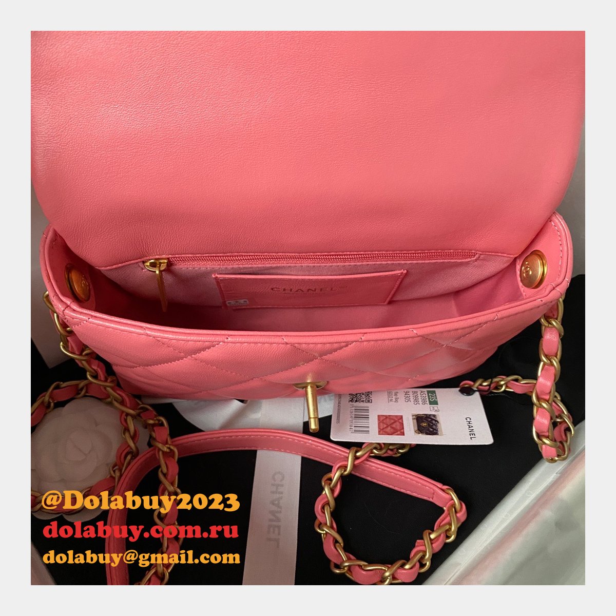 Perfect 1:1 Top Quality Flap Lambskin Replica AS3986 Bag