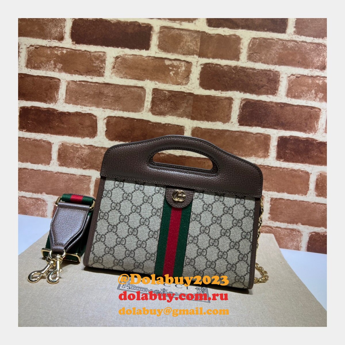 G*u*i 1:1 replica 693724 ophidia small tote with web top handle bag