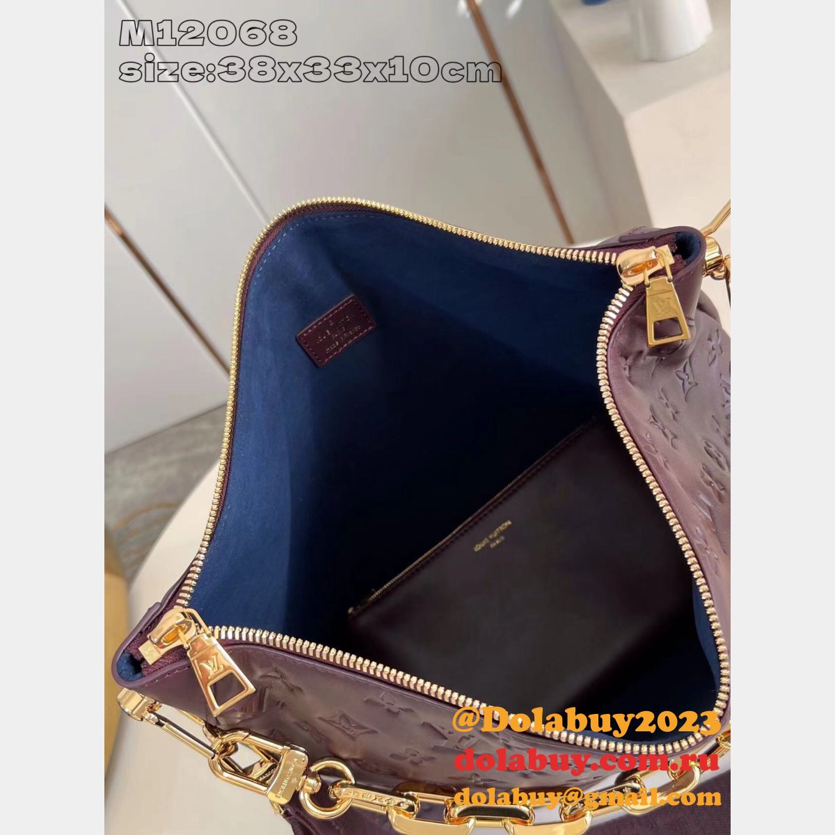 Duplicate Louis Vuitton Designer Coussin Hobo MM M12068 Bag