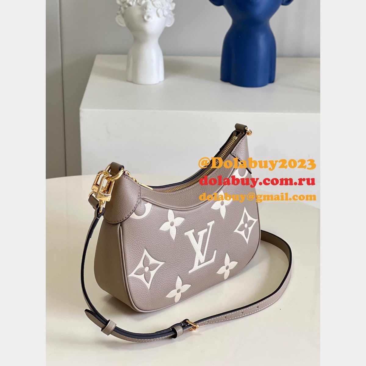 Replica Louis Vuitton Best M46091 Bagatelle Monogram Empreinte Leather Bag