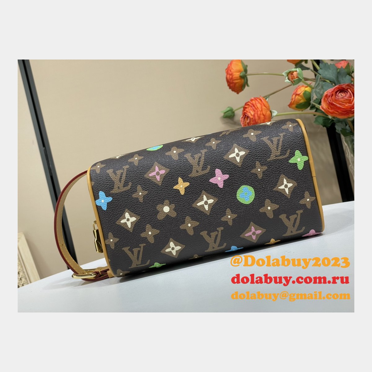 Louis Vuitton Designer Locker Dopp Kit Monogram Craggy Men M47069 Tyler Bag