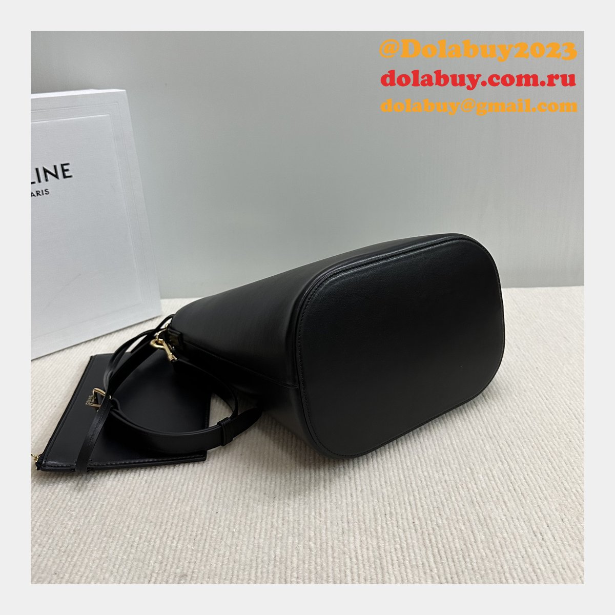 7 Star Celine Triomphe Louise Bucket Bag 116613