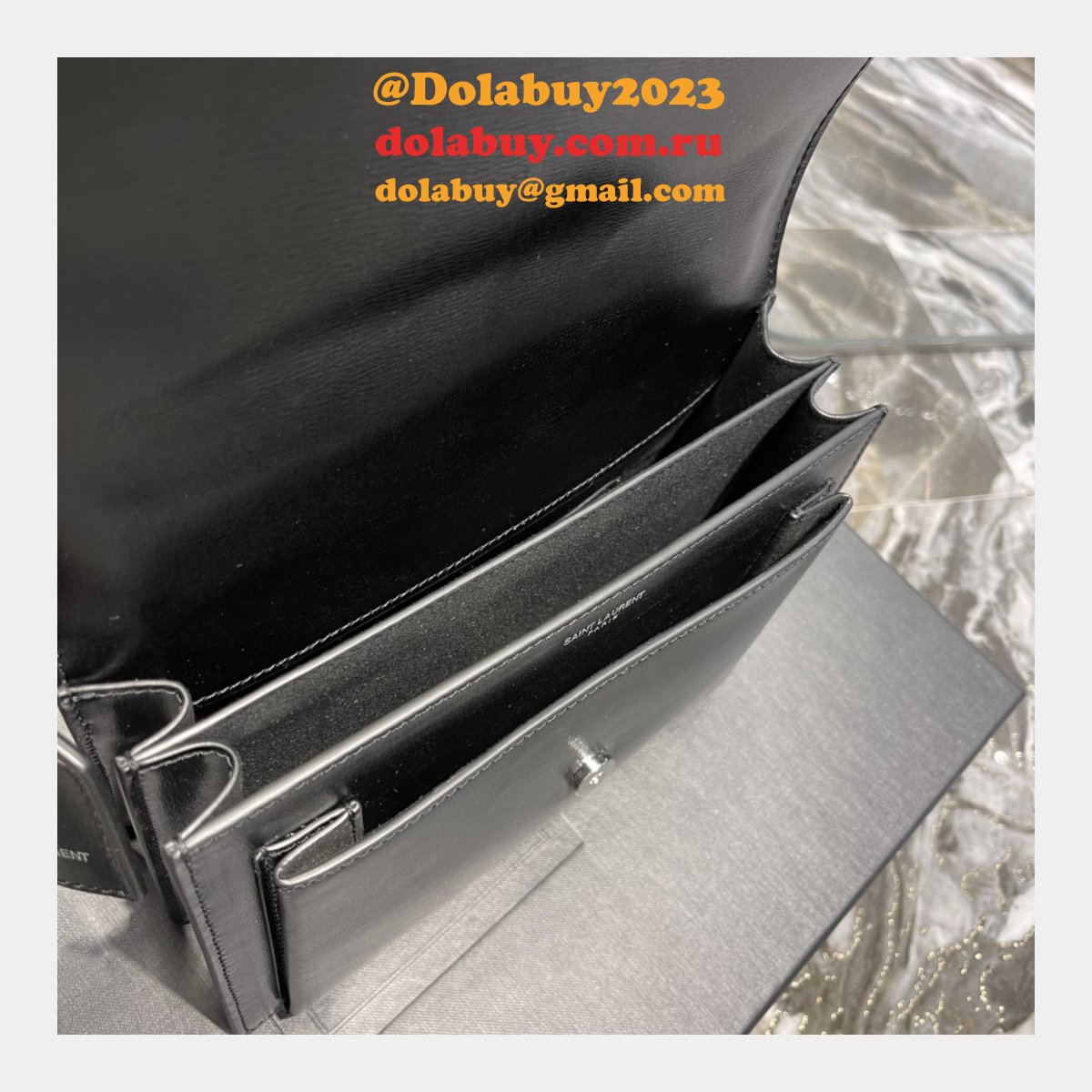 Shop Saint Laurent Sunset Mono Crossbody Bag 22CM 422906