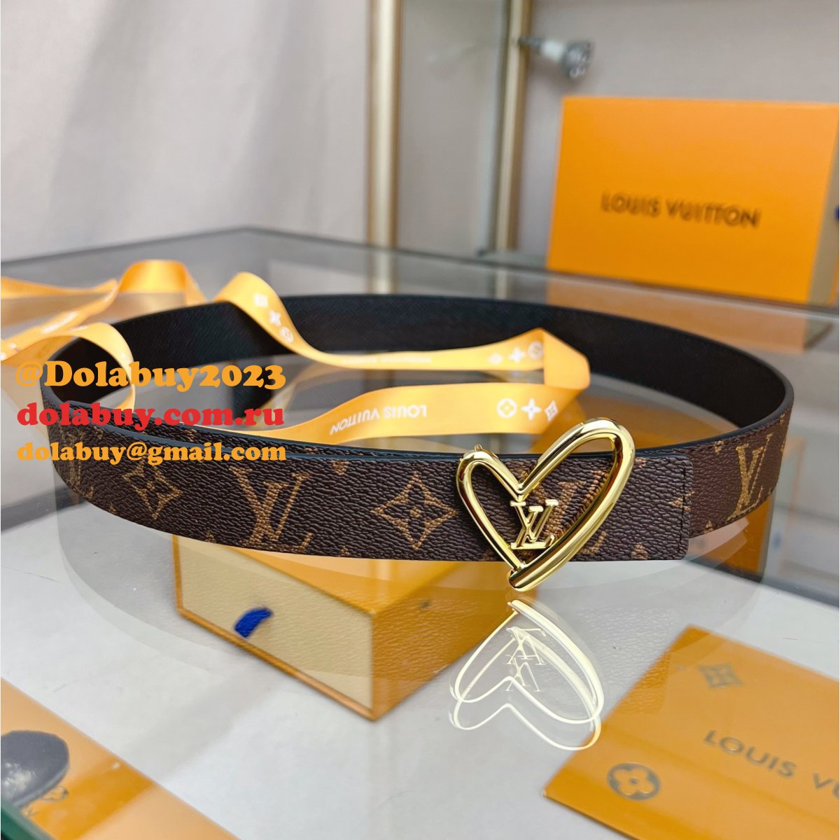 Fashion LV Limited Edition Reversible Belt 30MM Fall In Love