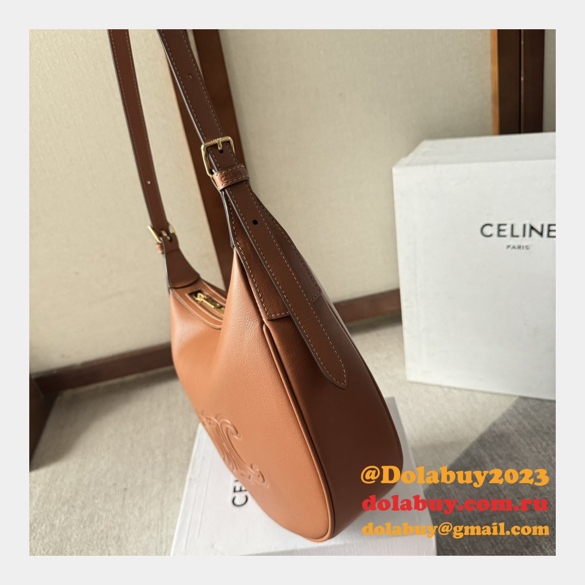 Celine Inspired 117253 Small Heloise Cuir Triomphe Bag
