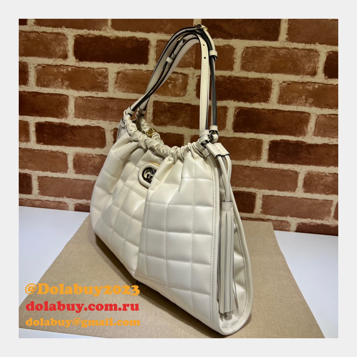 G*u*i luxury deco top quality 746210 tote fake bag