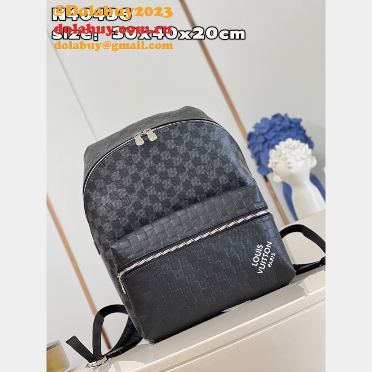 Copy Louis Vuitton Discovery Backpack N40436 Damier Infini Men