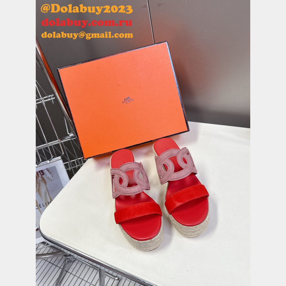 Inspired Hermes Wedge High Heel Sandals