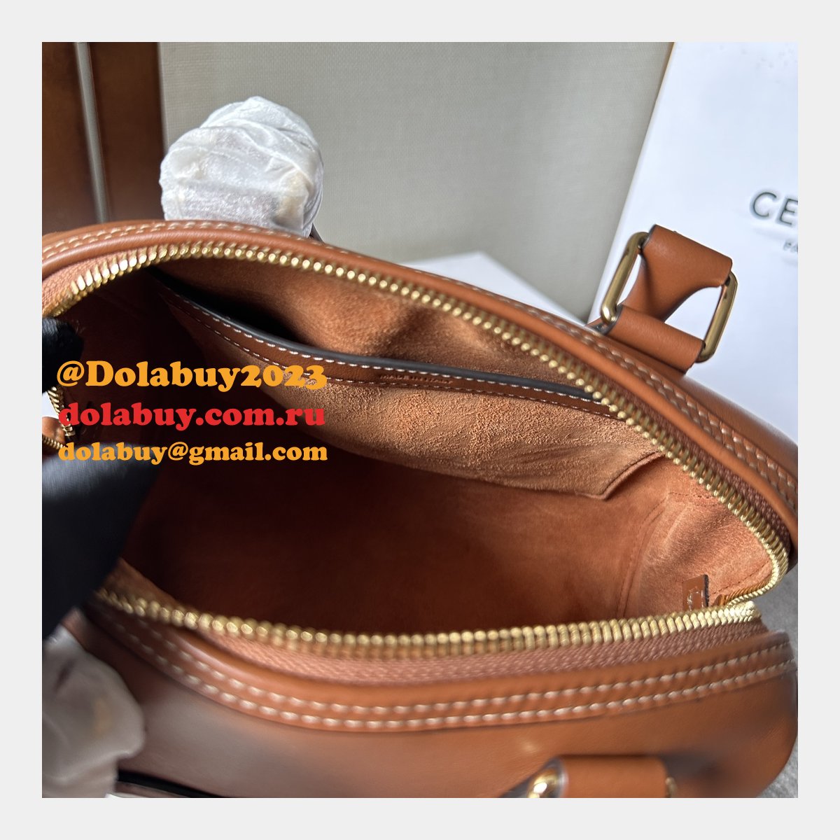 Luxury Celine 197582 Triomphe Small Boston Bag