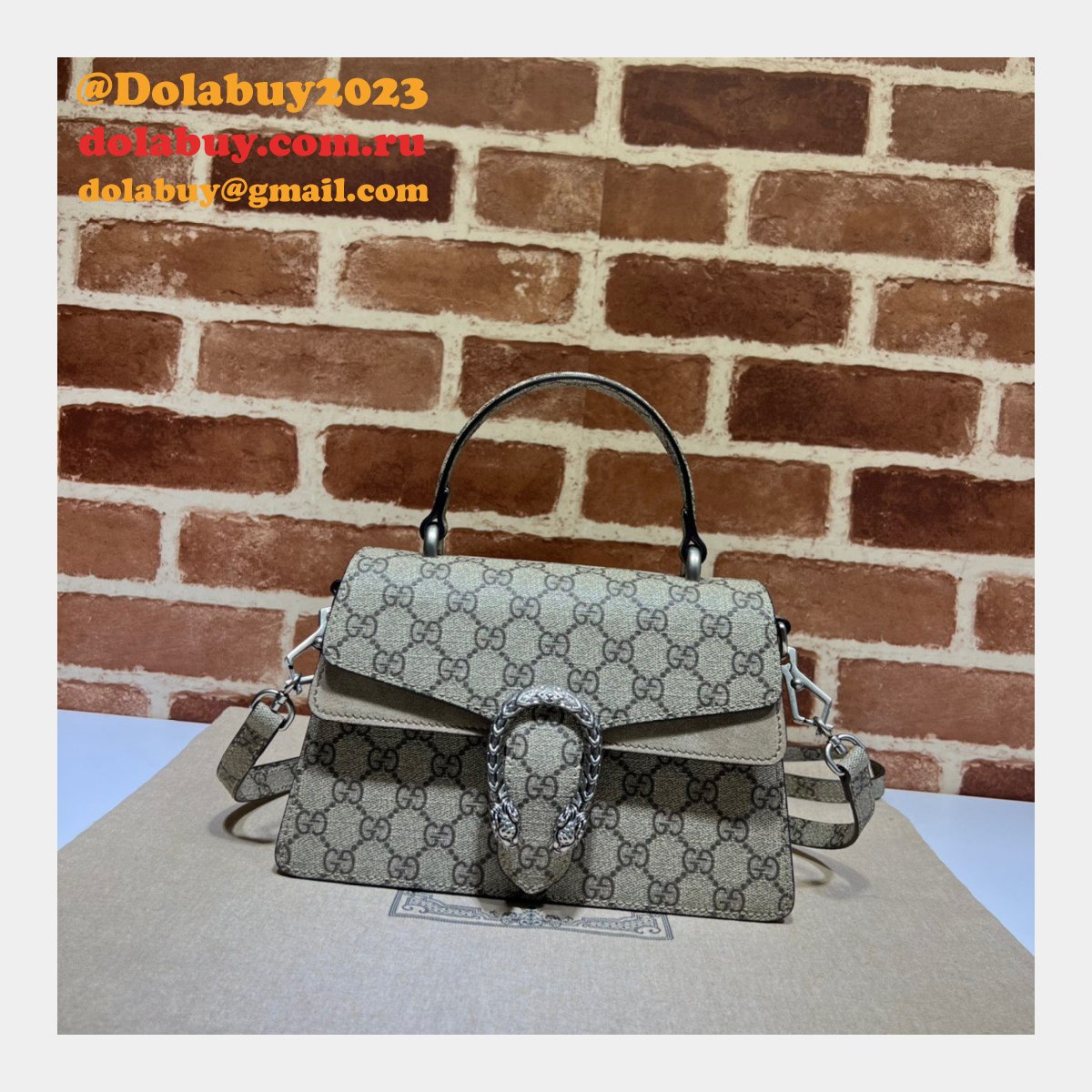 Perfect Gucci 739496 Luxury Dionysus top handle Fake bag