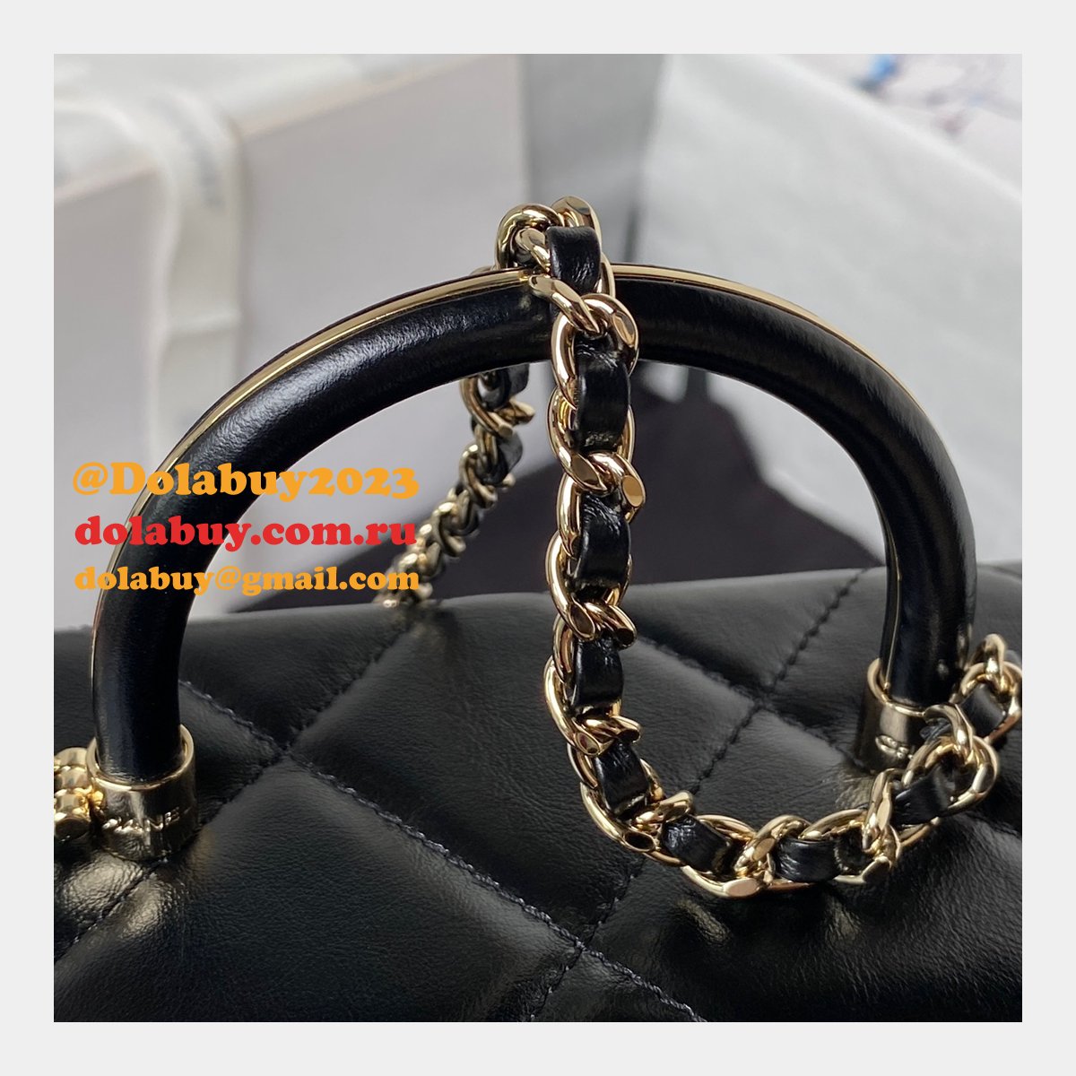 Top Quality Replicas Shiny Box Tote 1:1 Mirror AS4469 Bag