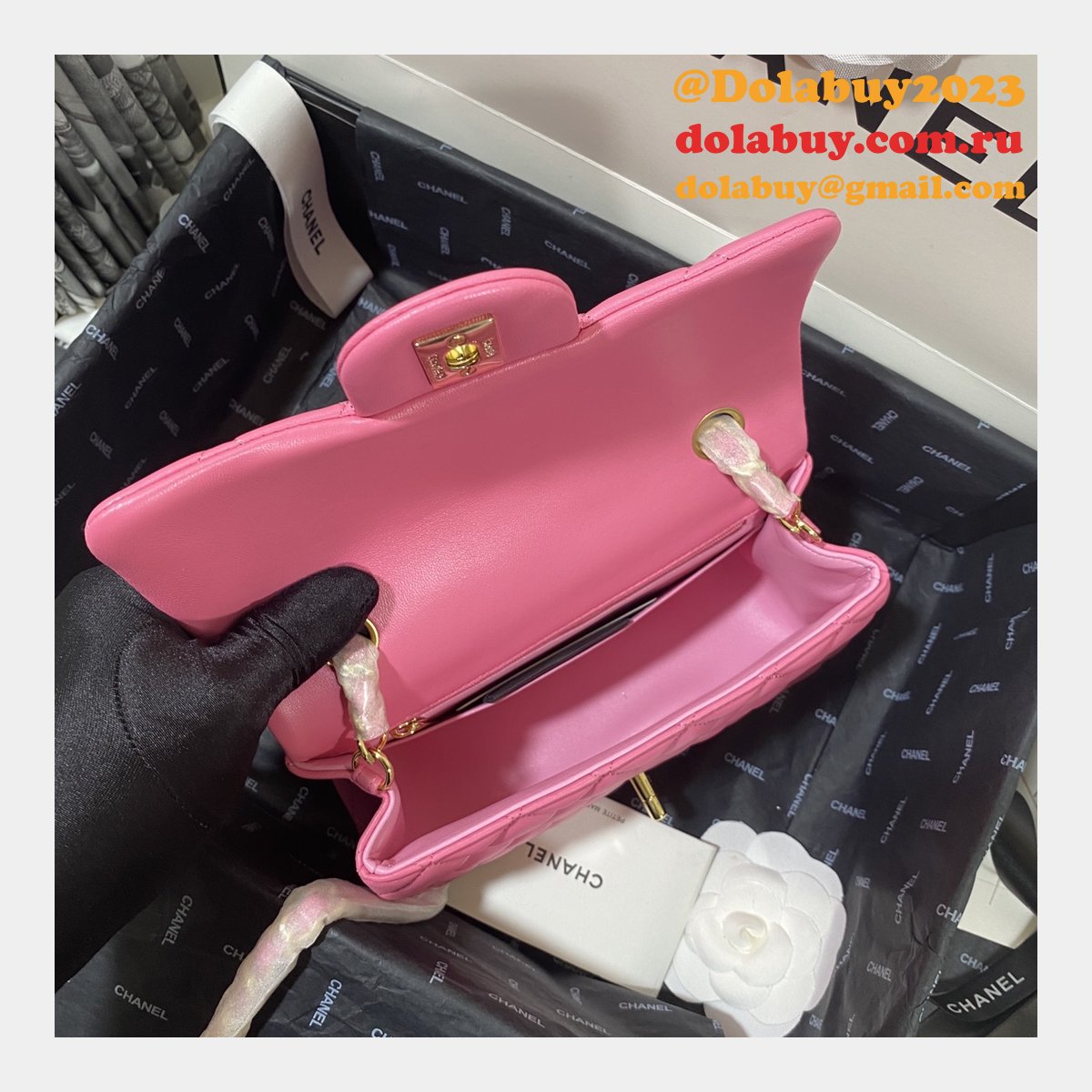 Wholesale CC Lambskin Flap Perfect 20CM Bag 1116