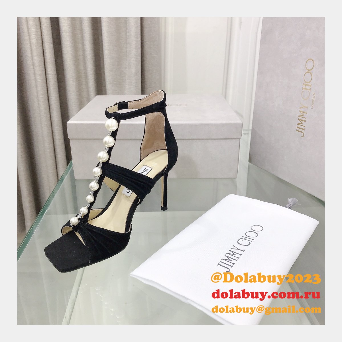 Suede Sandals Aura 95 Fake Jimmy Choo Heel: 8.5 cm Shoes