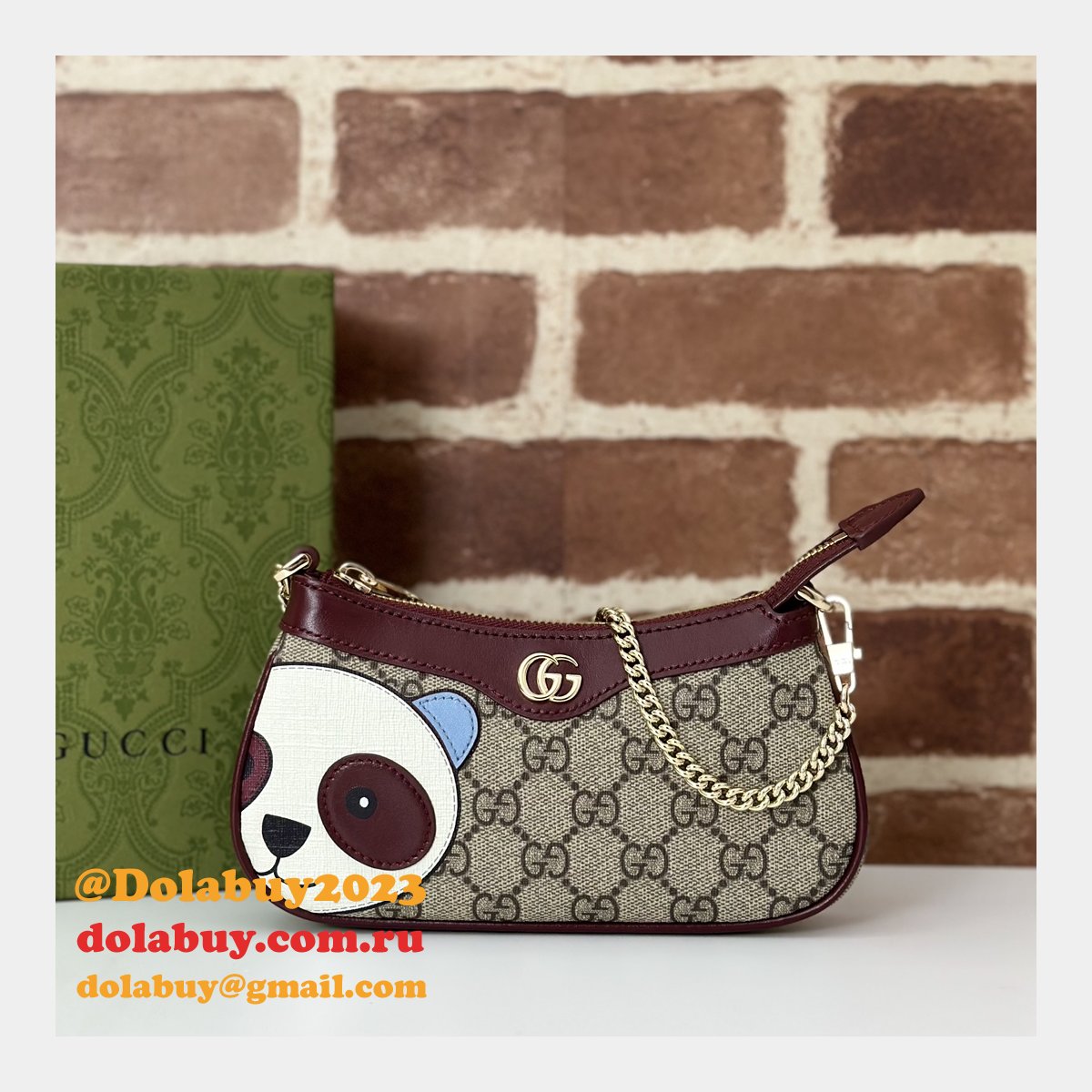 Gucci GG Mini Bag 818763 Panda Detail Designer Sale
