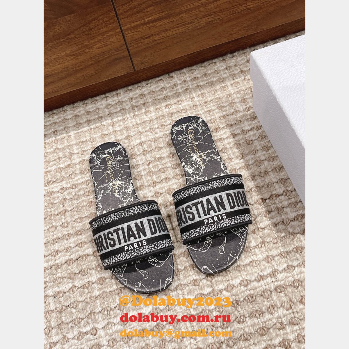 Replica Dior Flat Slipper DWAY SLIDE