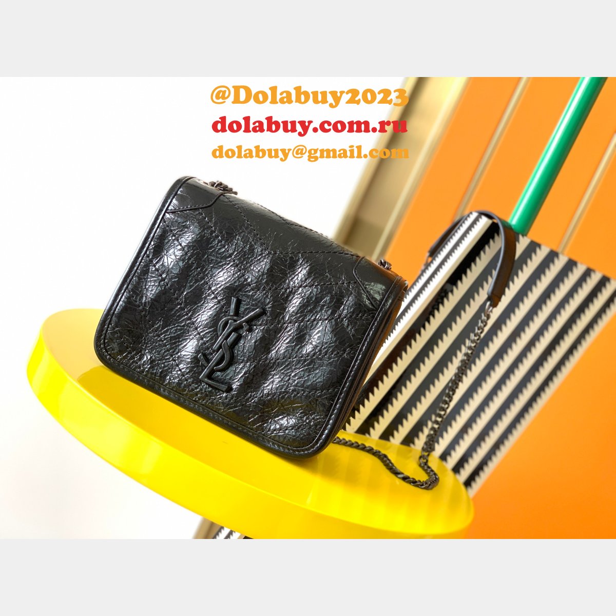 Fashion SAINT LAURENT niki chain wallet mini bag 583103