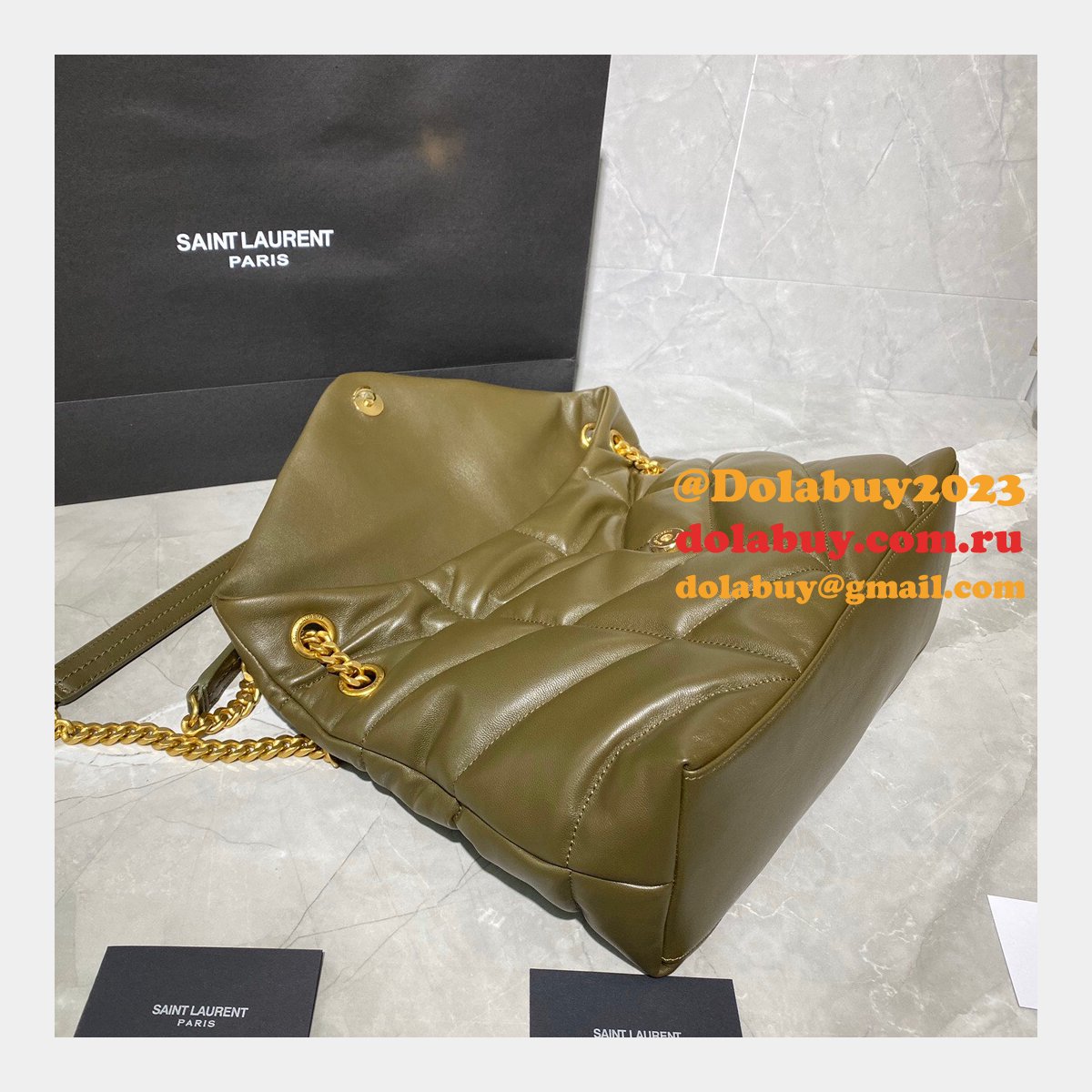 Designer Wholesale LOULOU PUFFER HANDBAG 35cm