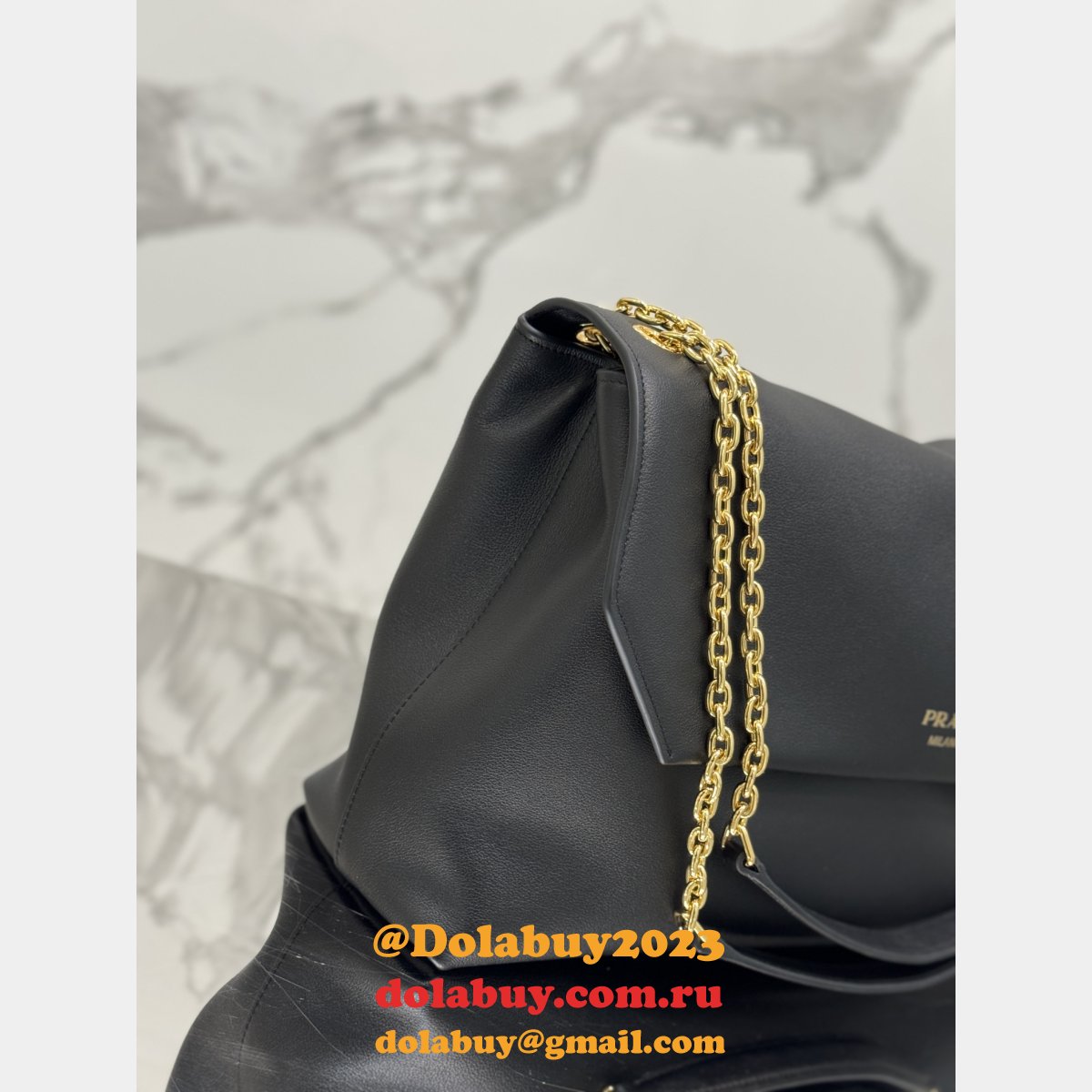 Replica Best Prada big tote Lamb skin Chain bag 1BD368