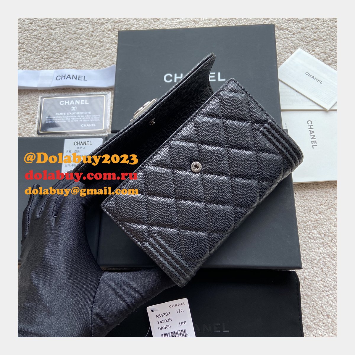 Designer CC Top Quality trifold wallet A84302
