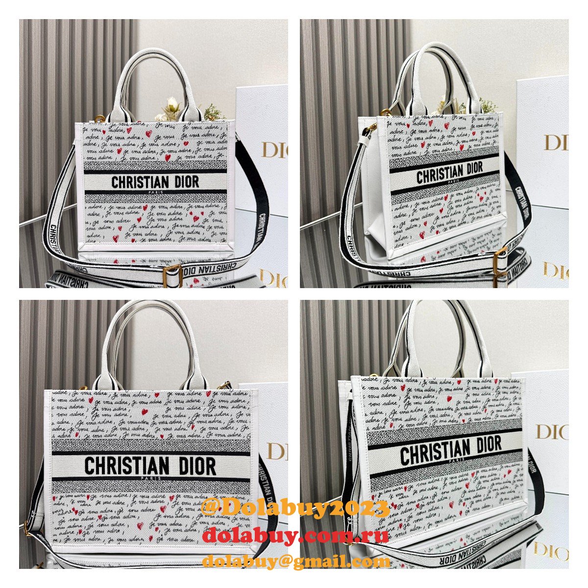 Top Quality DIOR love book Tote handbag