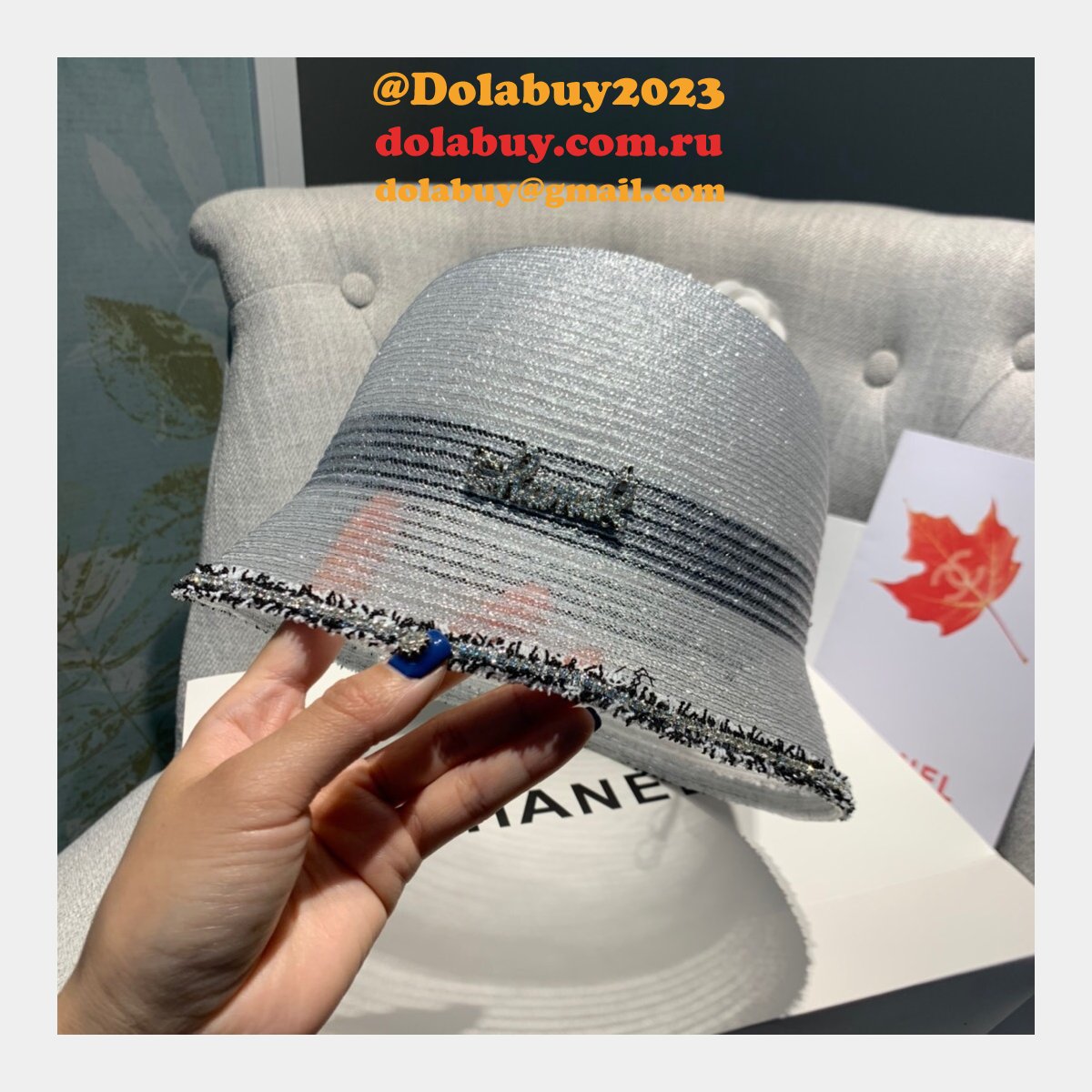 Wholesale CC High Quality Organza Fisherman hat