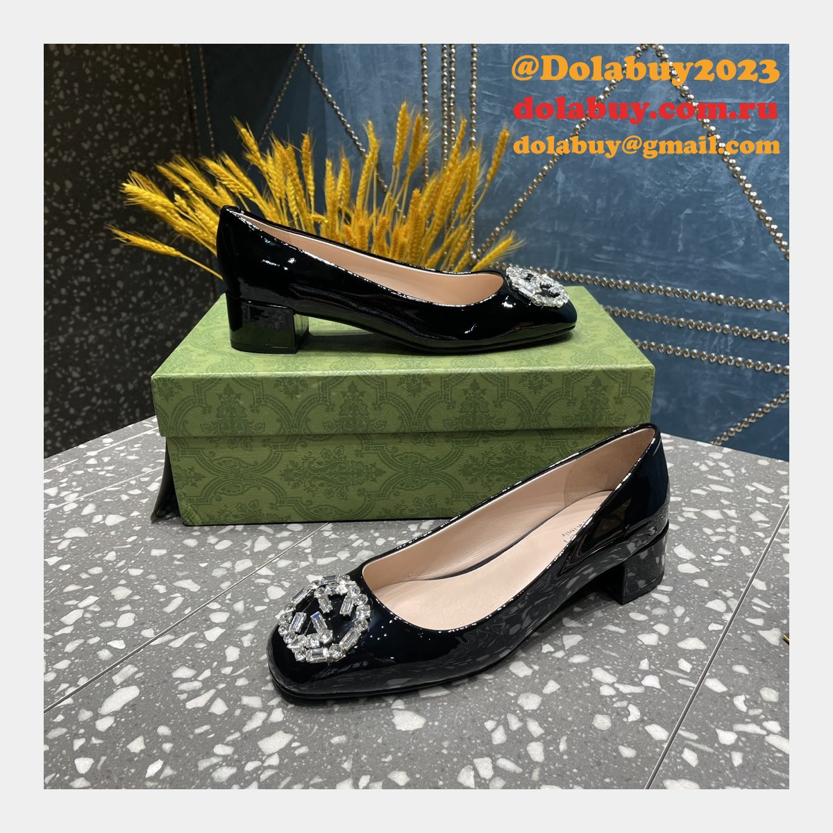 luxury 1:1 G*u*i classic for women replica shoes