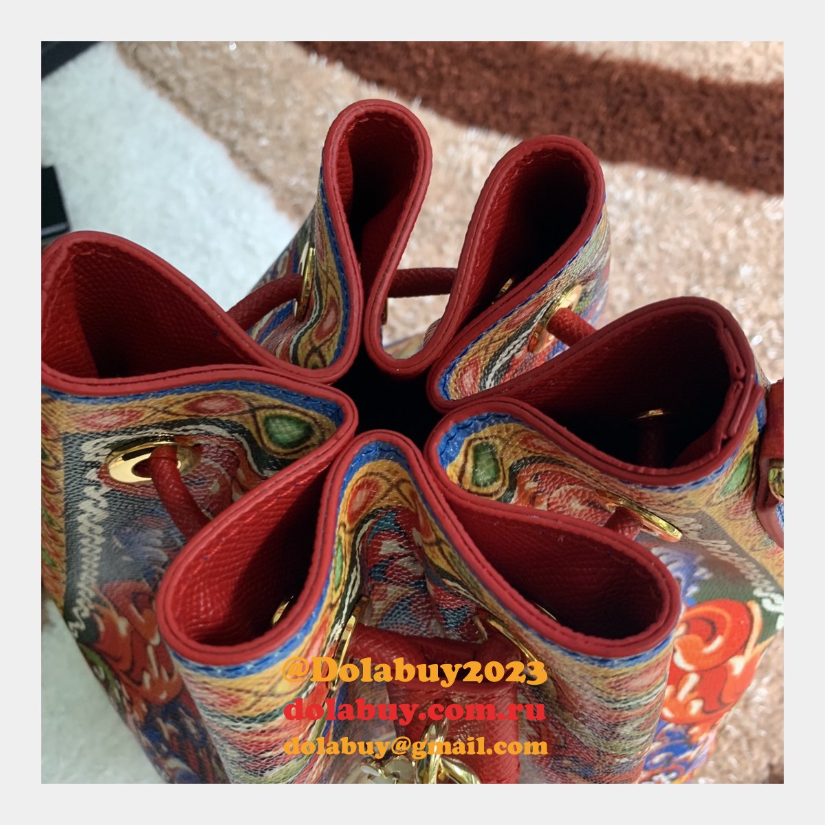 Multicolor Majolica 5500 Bucket Sling Fake Dolce & Gabbana Bag