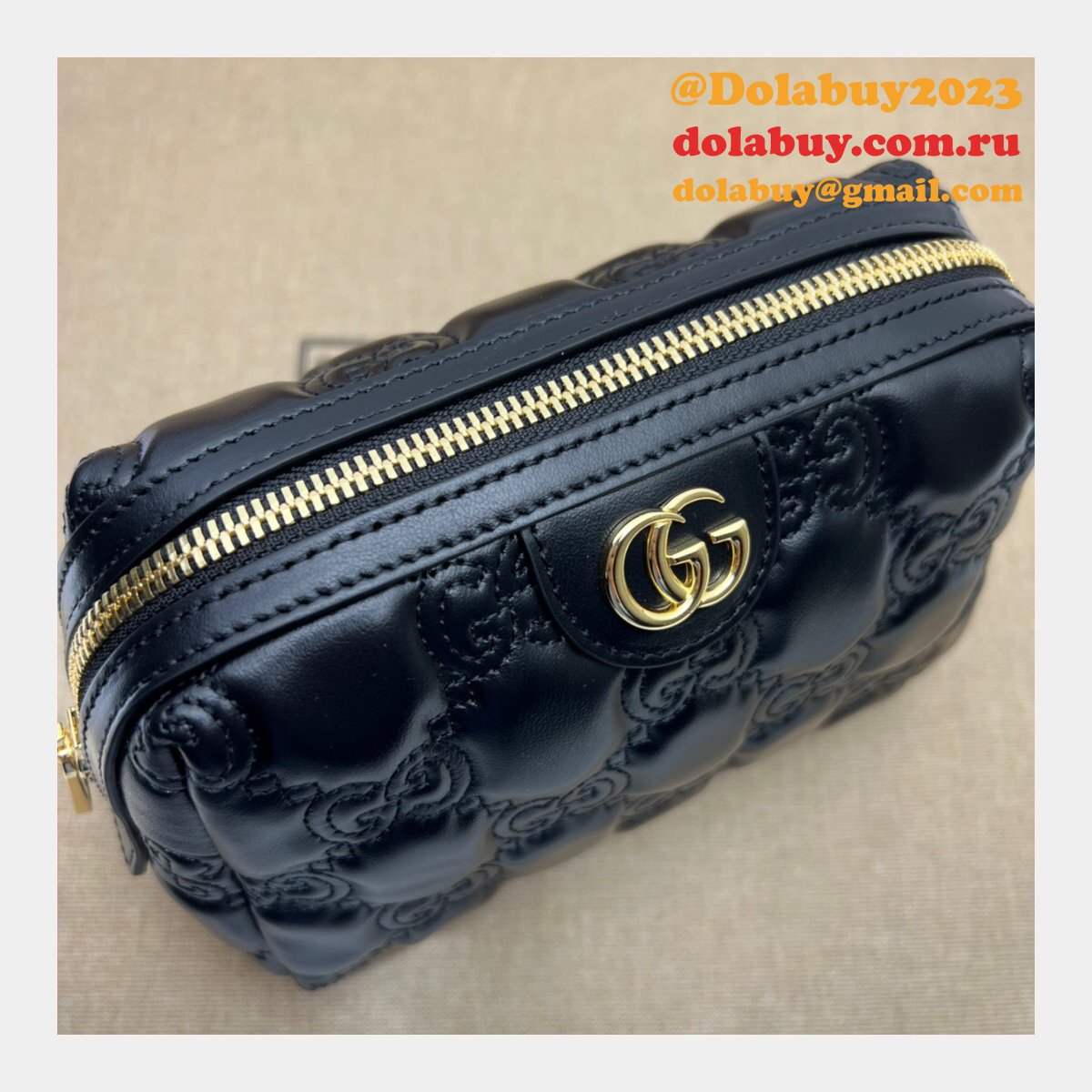 designer G*u*i gg matelassé beauty 726047 case bag