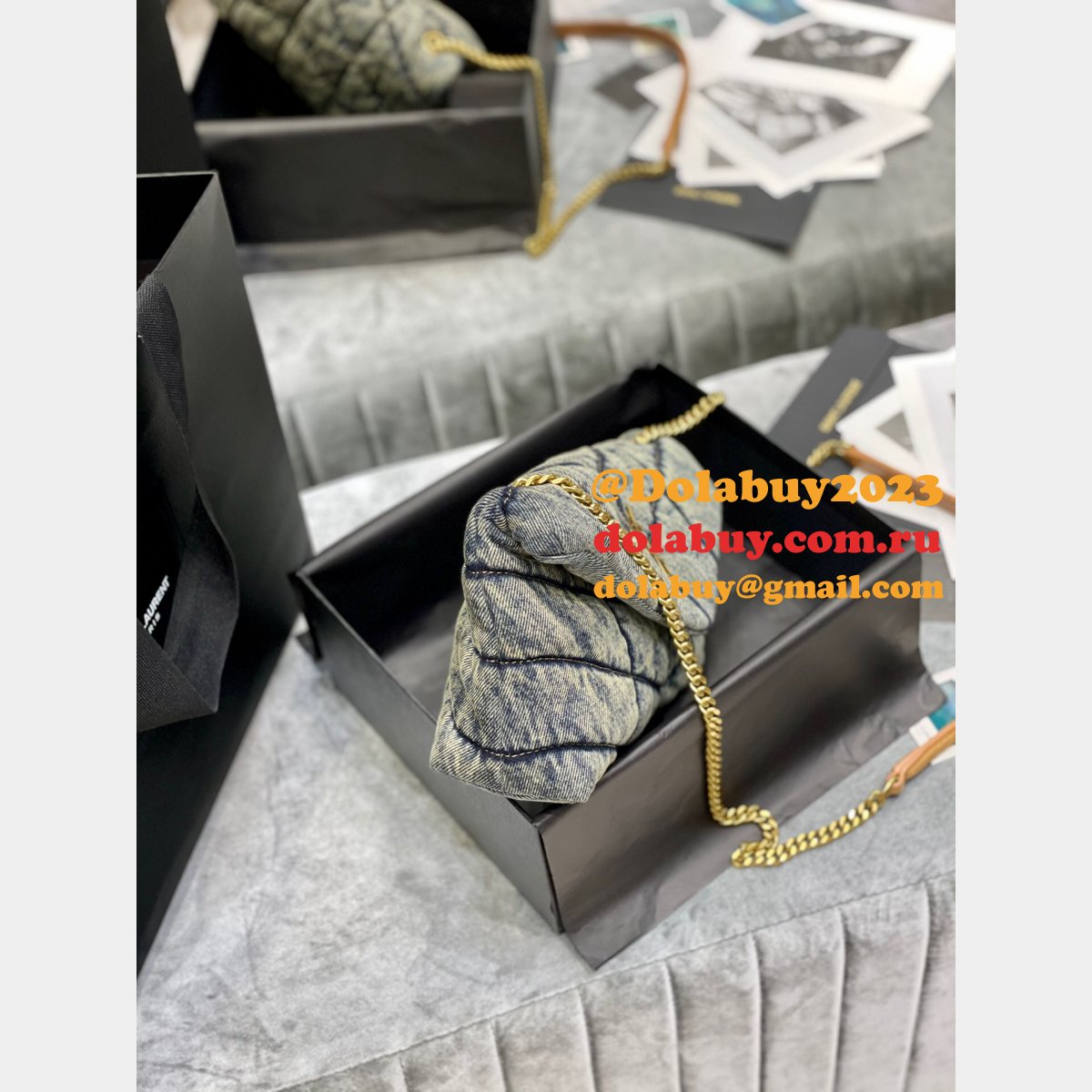 Saint Laurent Replica Loulou Puffer Shoulder 23CM Bag