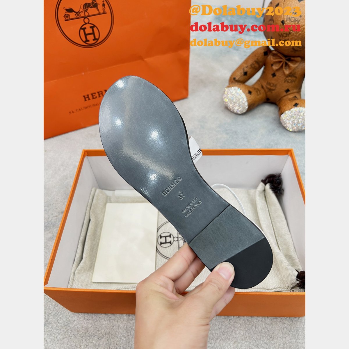 UK Both Wholesale 1:1 Mirror Sandals Retail Hermes Replica Shoes