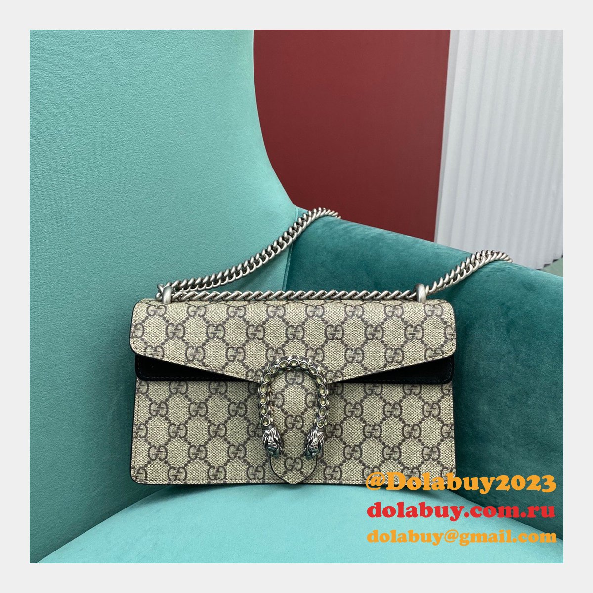 top G*u*i dionysus small chain shoulder 499623 black