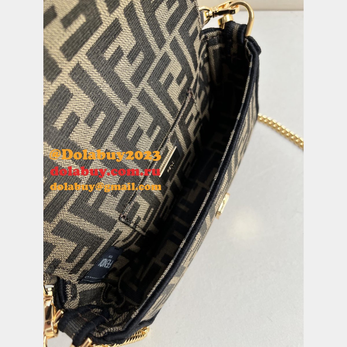 best F**di iconic baguette ff logo luxury handbag