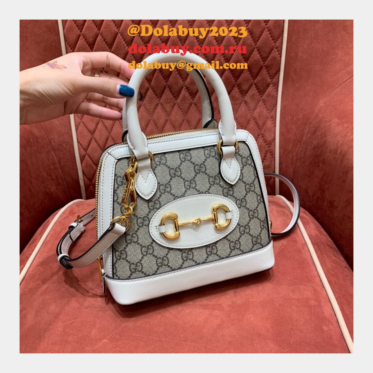 G*u*i replica 1955 horsebit top handle 640716 mini