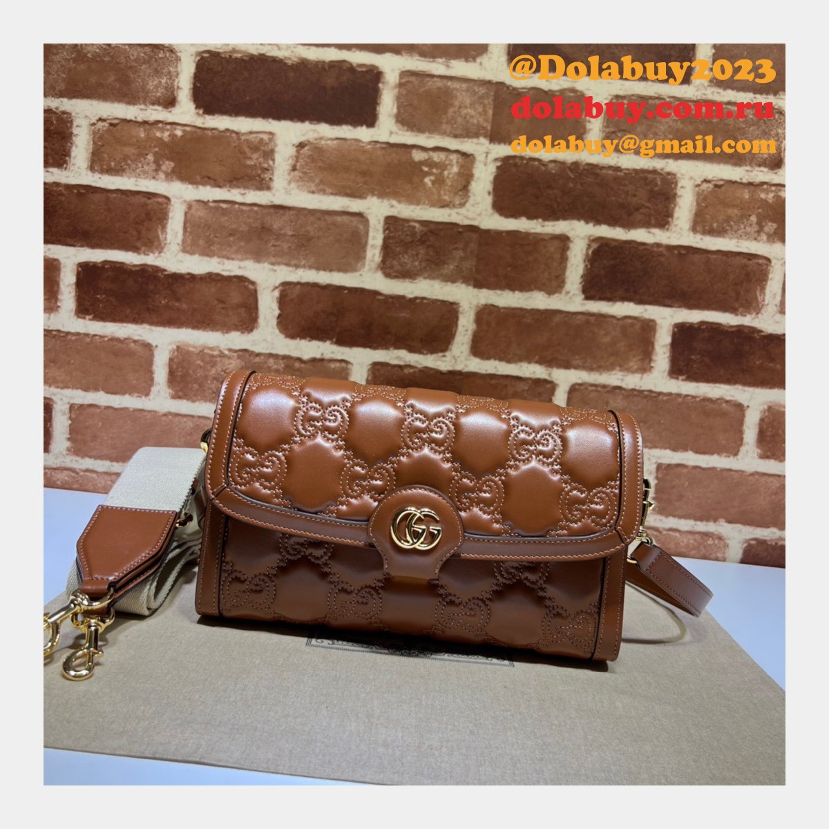 G*u*i design 724529 gg matelasse replica top bag