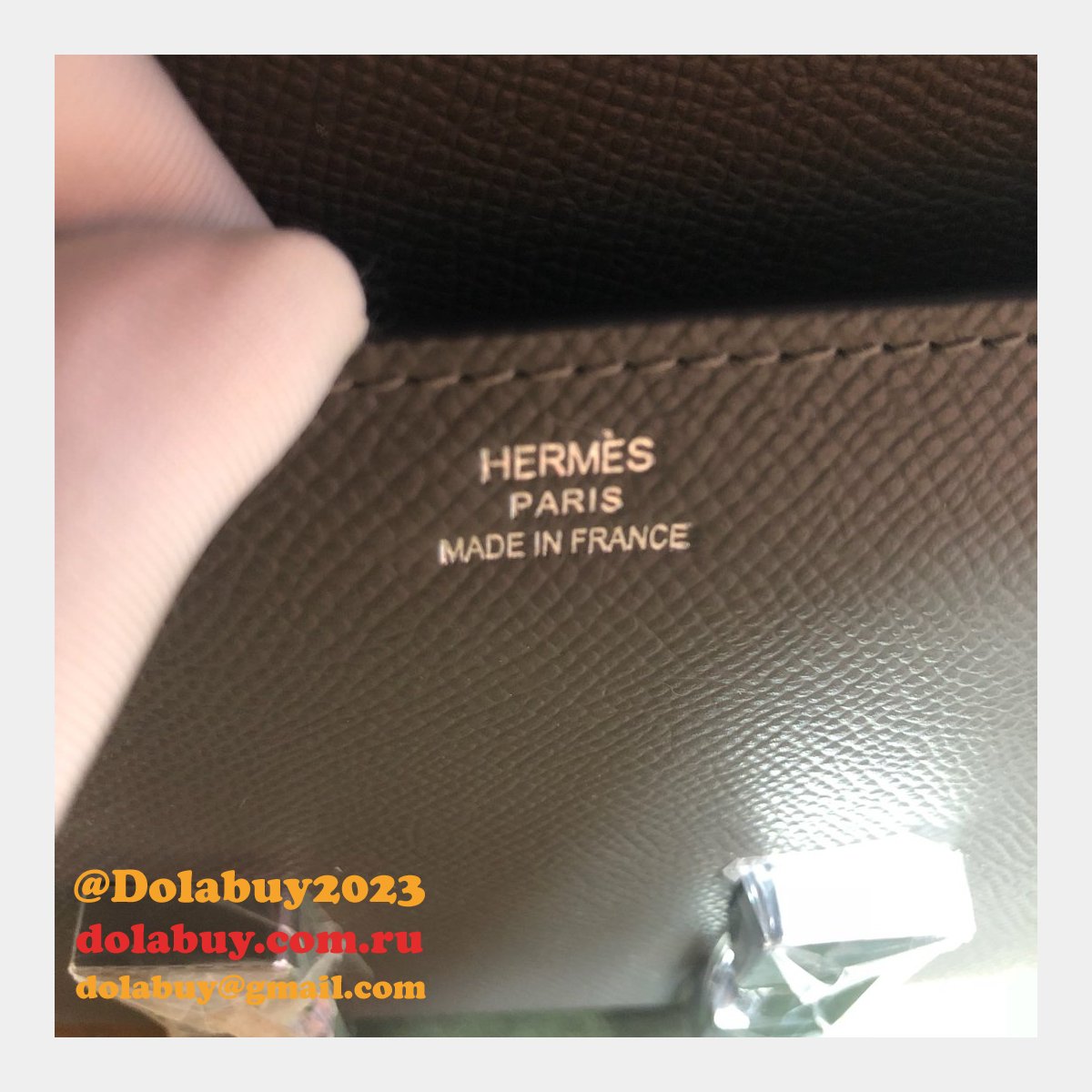 Hermes Constance Bag 23cm Epsom Leather Dark Grey