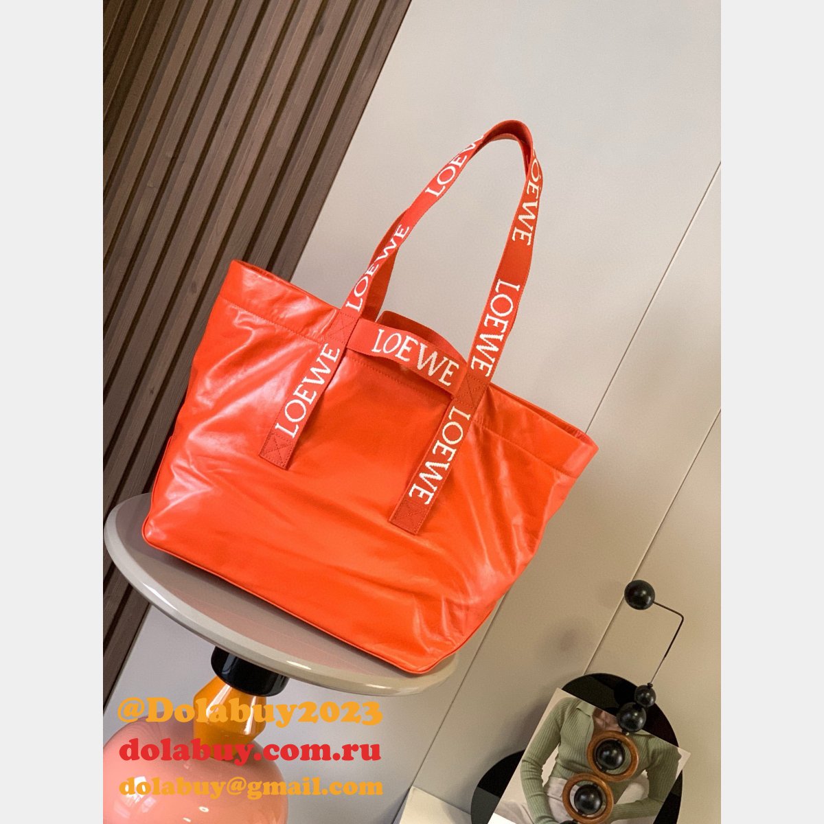 Best 1:1 Quality 9014 Loewe Fold Shopper Shopping Replica Bags